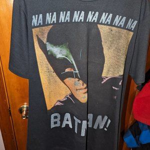 1966 Adam West Na Na Na Na Na Batman Black T-Shirt Size L